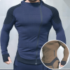 Dual Color Oblique Full Zipped Fitness Jackets USA