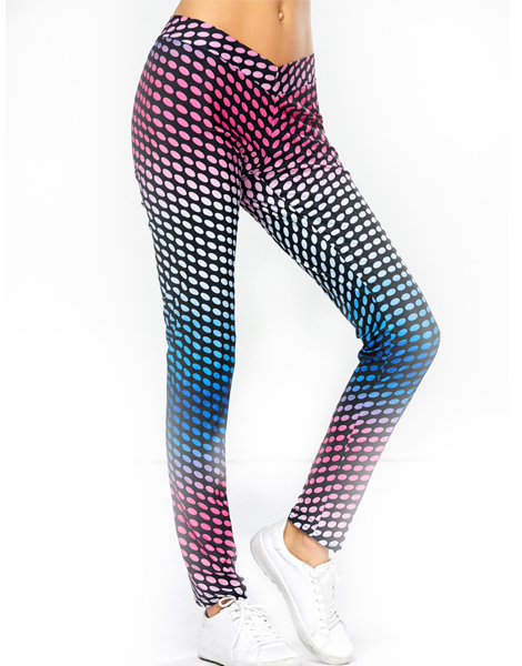 elastic-dot-print-sport-pants-usa