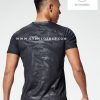 Bulk Quick Dry Black Camouflage Compression Tee