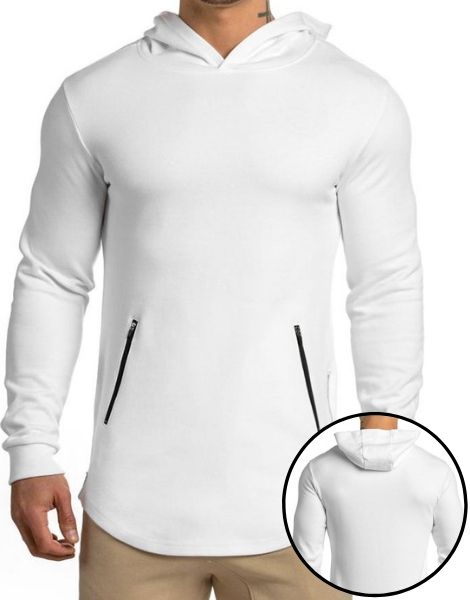 White Fitness Hoodies Manufacturer