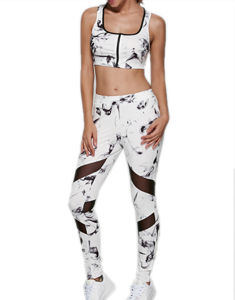 zipper-design-sporty-bra-and-printed-mesh-spliced-leggings-usa